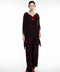 Silk Rose Burnout Short Caftan