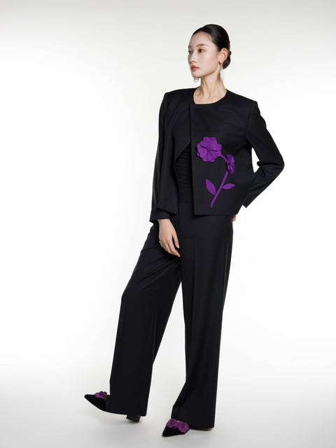 Handmade Flower Short Jacket