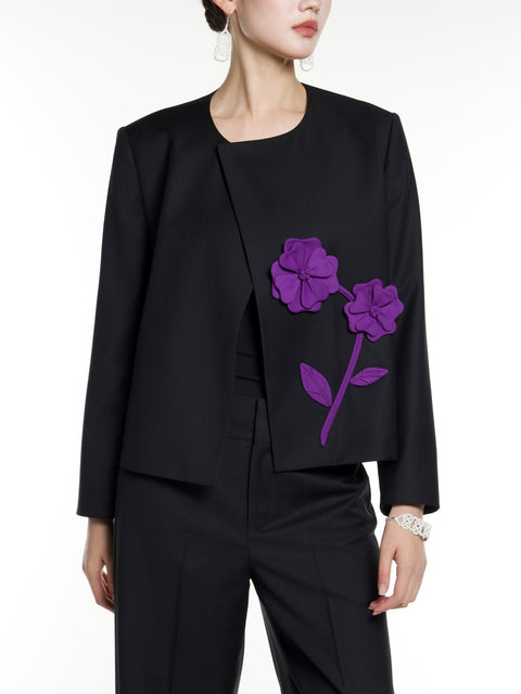 Handmade Flower Short Jacket