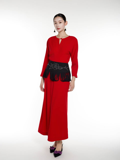 Tin Embroidery Flower Waist Seal