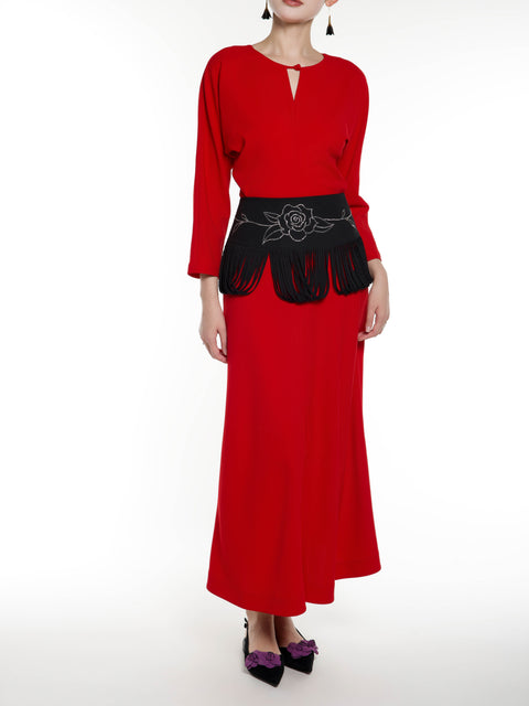 Tin Embroidery Flower Waist Seal