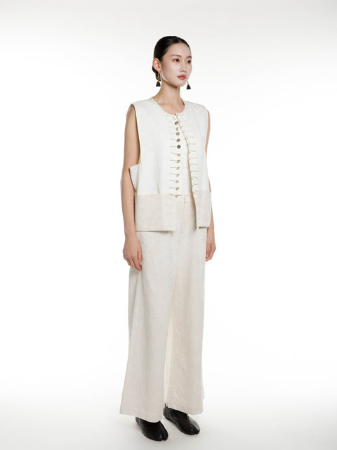 Cotton Linen Tang Vest