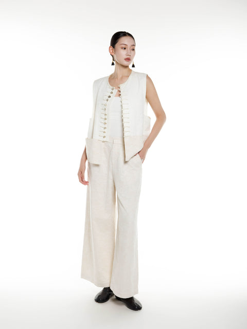 Cotton Linen Tang Vest