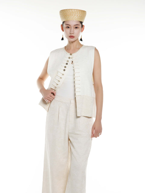 Cotton Linen Tang Vest