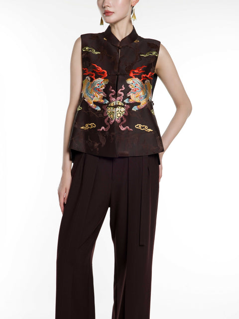 Hand Made Embroidery Vest
