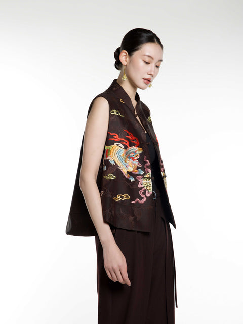 Hand Made Embroidery Vest