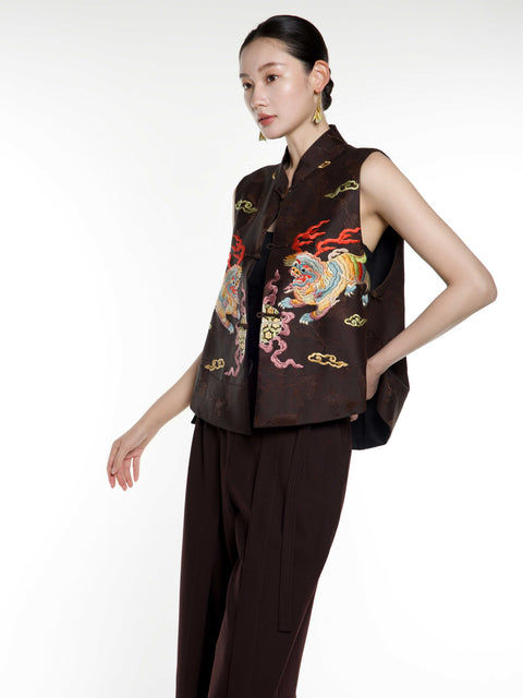 Hand Made Embroidery Vest