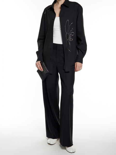 Tin Embroidery Half Flower Shirt