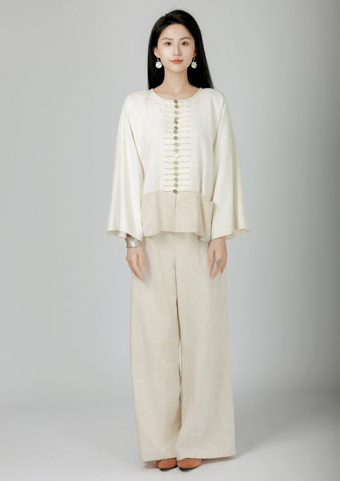 Chinese-Style Single-Breasted Shirt
