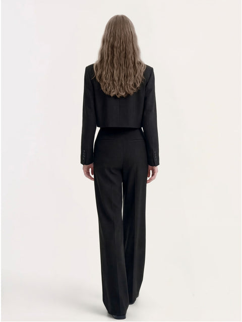 New Chinese Style Peak Lapel Cropped Jacket