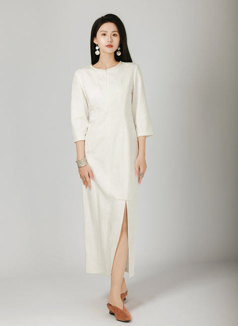 Solid Color Chinese-Style Qipao