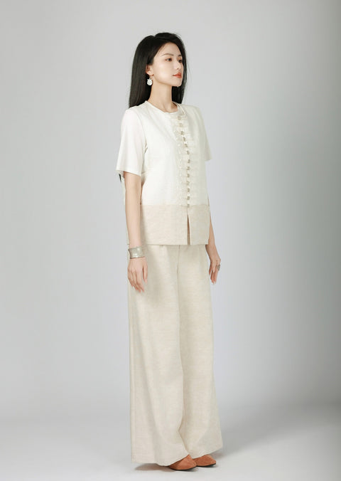 Chinese-Style Single-Breasted Shirt