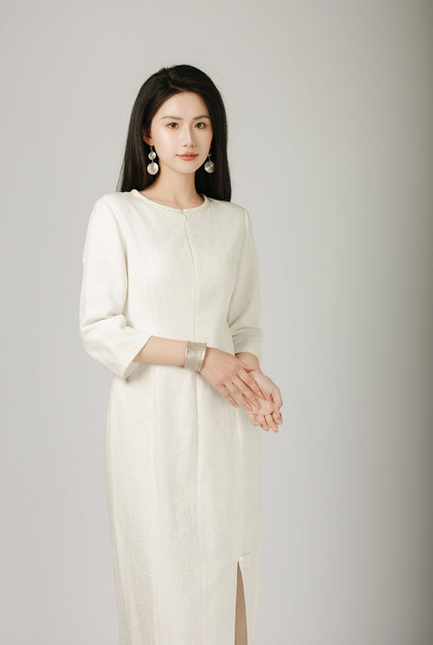 Solid Color Chinese-Style Qipao